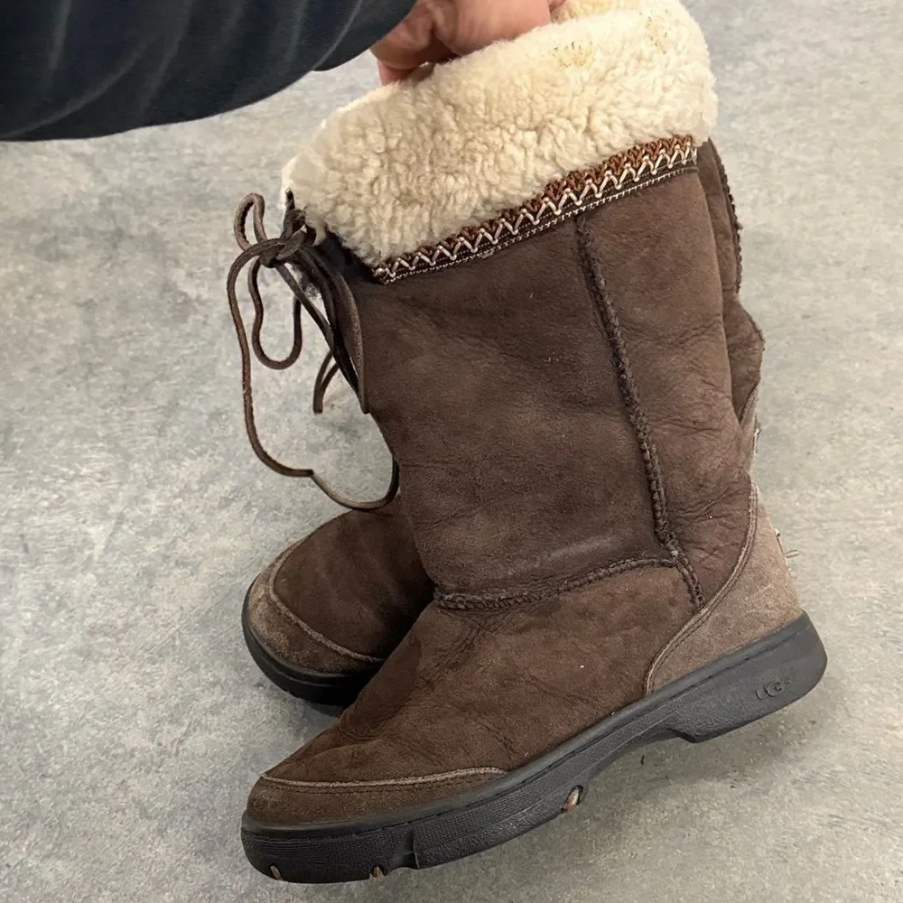 UGG Dark Brown Shearling Boots